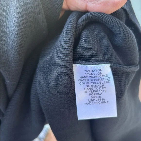 Hera Collection Black Long Sleeve Dress with Gold Buttons - Picture 5 of 5